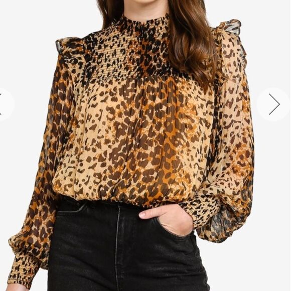 NWT Free People Roma Printed Ruffle Blouse - Picture 9 of 12